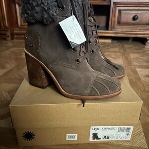 UGG Women's Dark Brown Heeled Boots